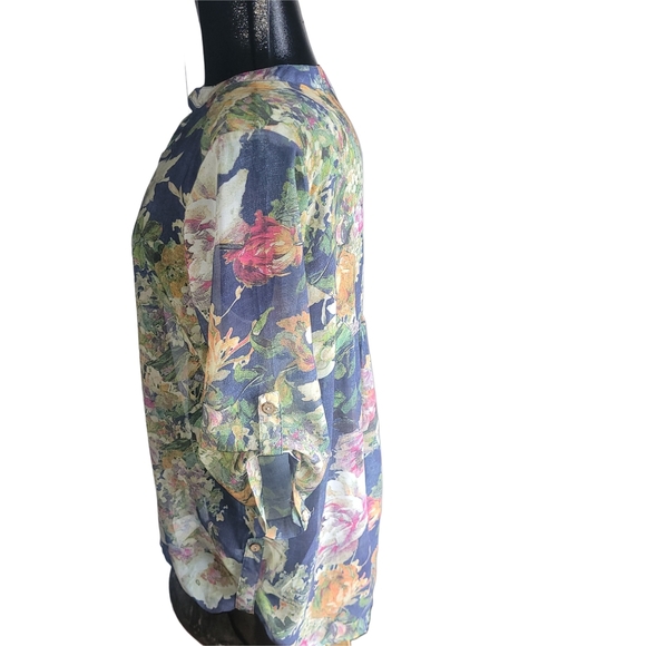 Lavena Semi-sheer Floral Blouse L - Picture 4 of 6
